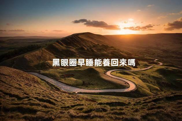 黑眼圈早睡能養回來嗎
